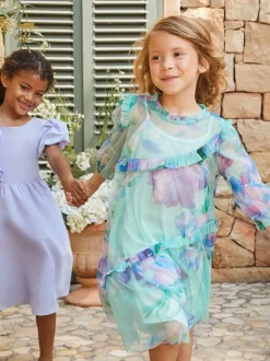 Angel & Rocket Purple Lourdes Corsage Waist Dress