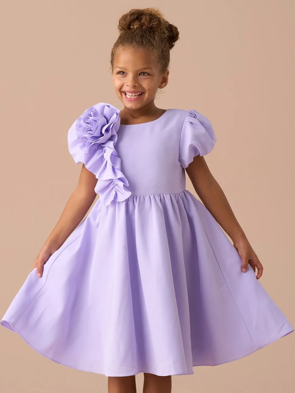 Angel & Rocket Purple Lourdes Corsage Waist Dress