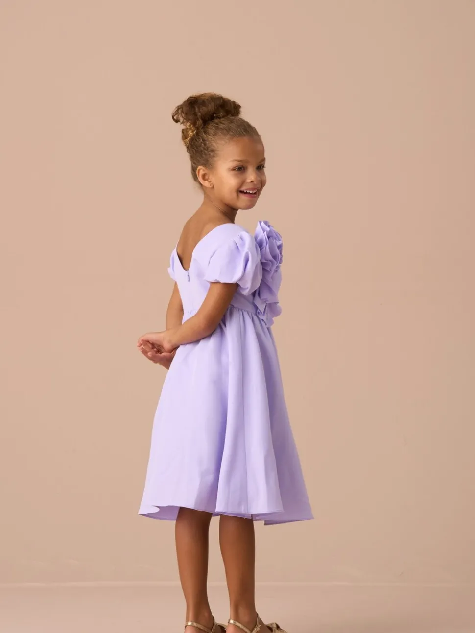 Angel & Rocket Purple Lourdes Corsage Waist Dress