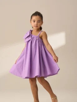 Angel & Rocket Purple Marnie Denim Corsage Swing Dress