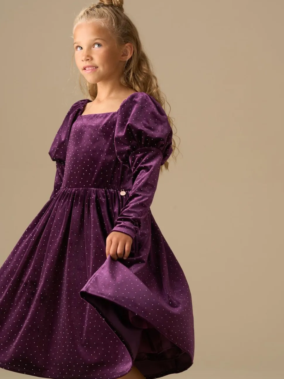 Angel & Rocket Purple Velvet Dress