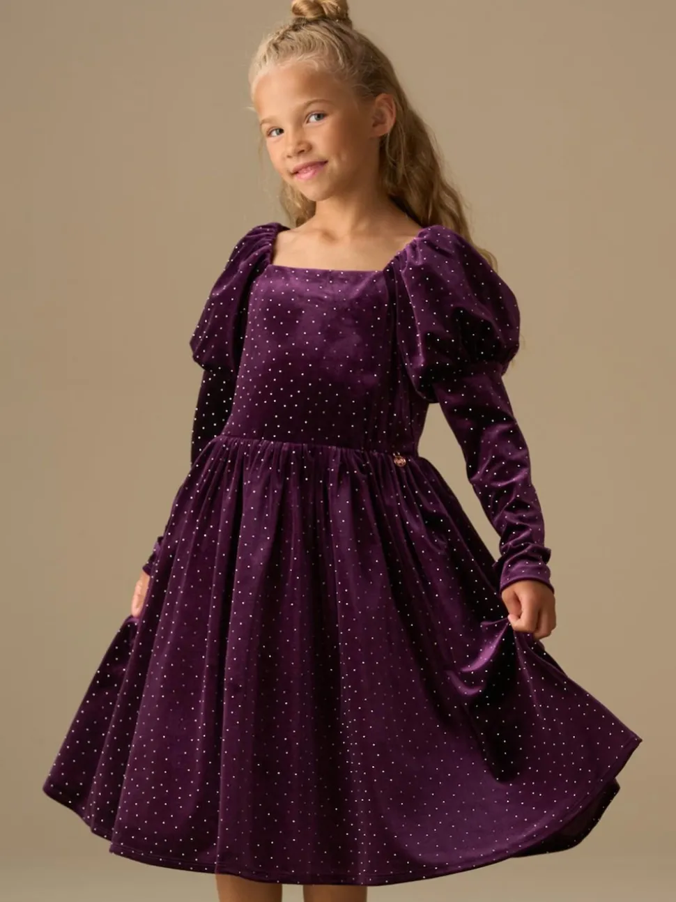 Angel & Rocket Purple Velvet Dress