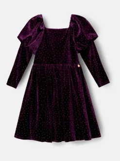 Angel & Rocket Purple Velvet Dress