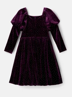 Angel & Rocket Purple Velvet Dress