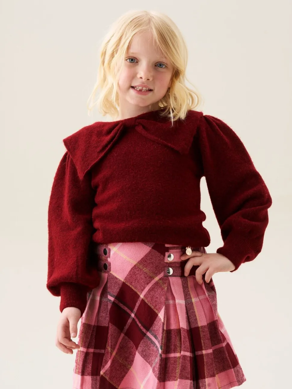 Angel & Rocket Red Bow Collar Jumper