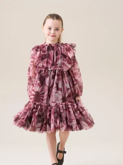 Angel & Rocket Red Cara Printed Swing Mesh Dress