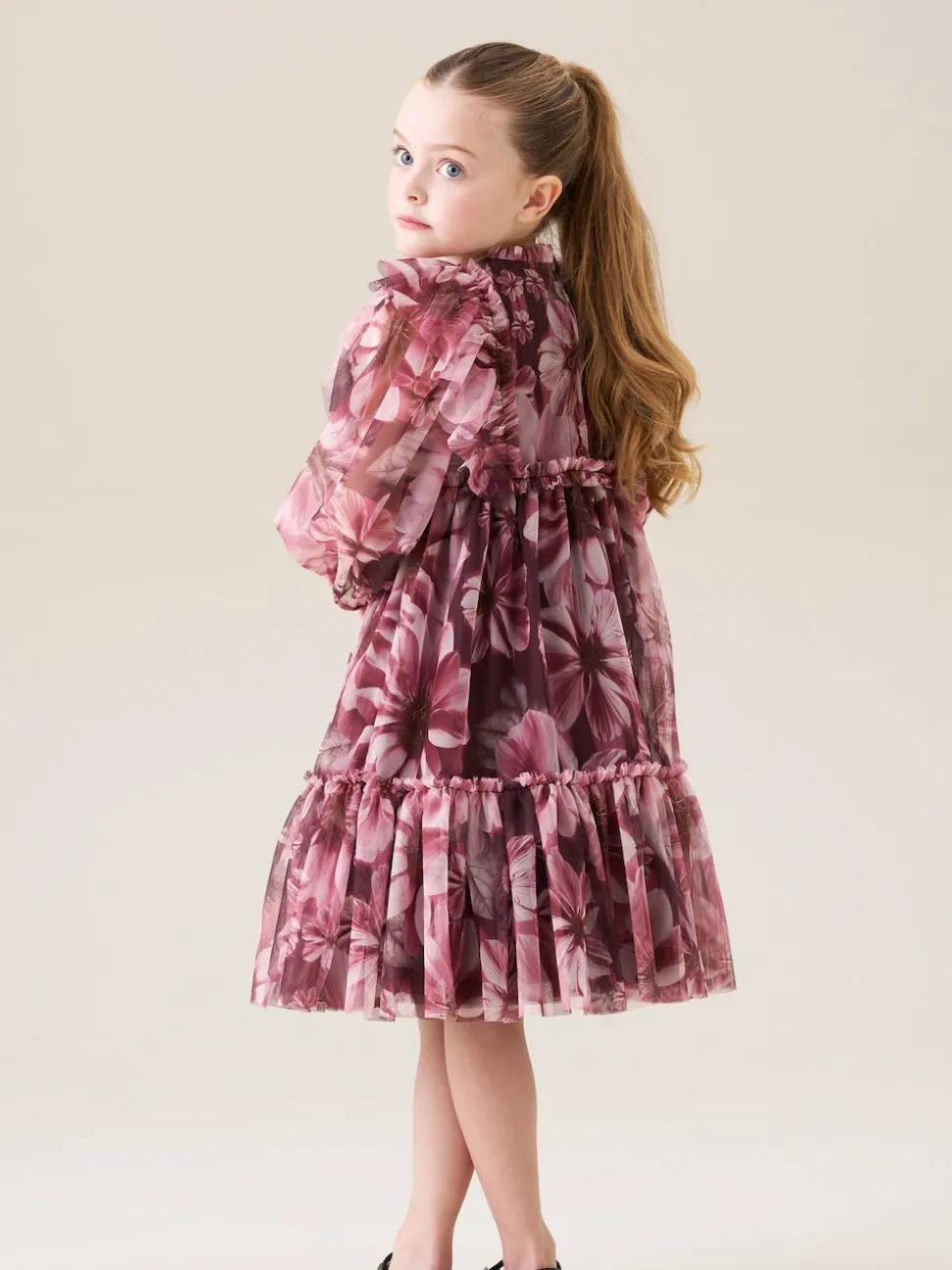 Angel & Rocket Red Cara Printed Swing Mesh Dress