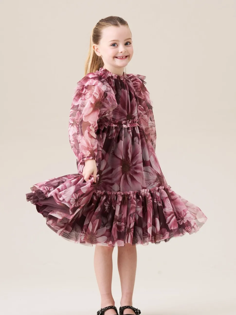 Angel & Rocket Red Cara Printed Swing Mesh Dress