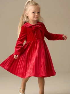 Angel & Rocket Red Charlotte Red Velvet Bow Dress