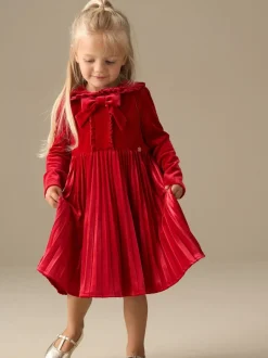 Angel & Rocket Red Charlotte Red Velvet Bow Dress