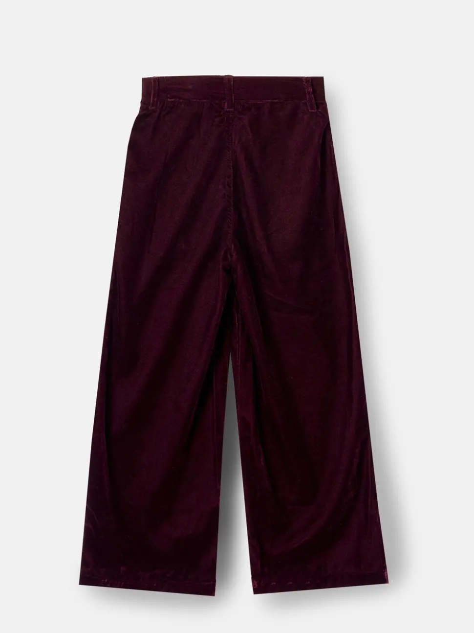 Angel & Rocket Red Chloe Velvet Wide Leg Trousers