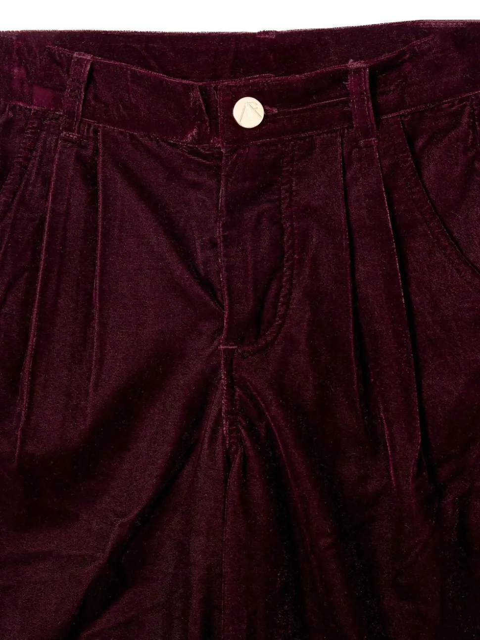 Angel & Rocket Red Chloe Velvet Wide Leg Trousers