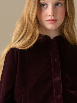 Angel & Rocket Red Chloe Velvet Bomber Jacket