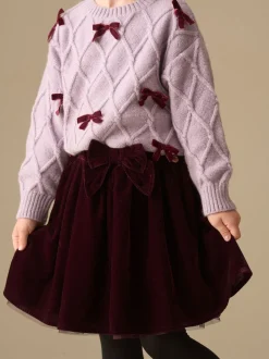 Angel & Rocket Red Chloe Velvet Skirt