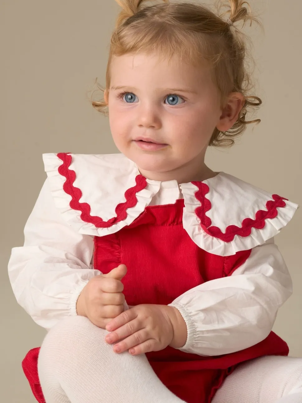 Angel & Rocket Red Dolly Red Romper And White Rompersuit