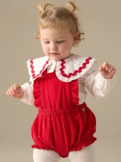 Angel & Rocket Red Dolly Red Romper And White Rompersuit