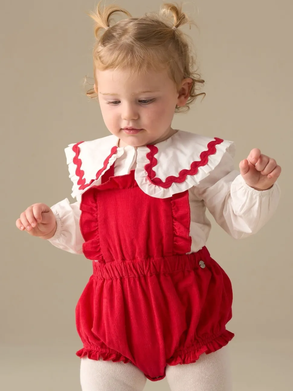 Angel & Rocket Red Dolly Red Romper And White Rompersuit