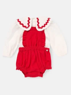 Angel & Rocket Red Dolly Red Romper And White Rompersuit