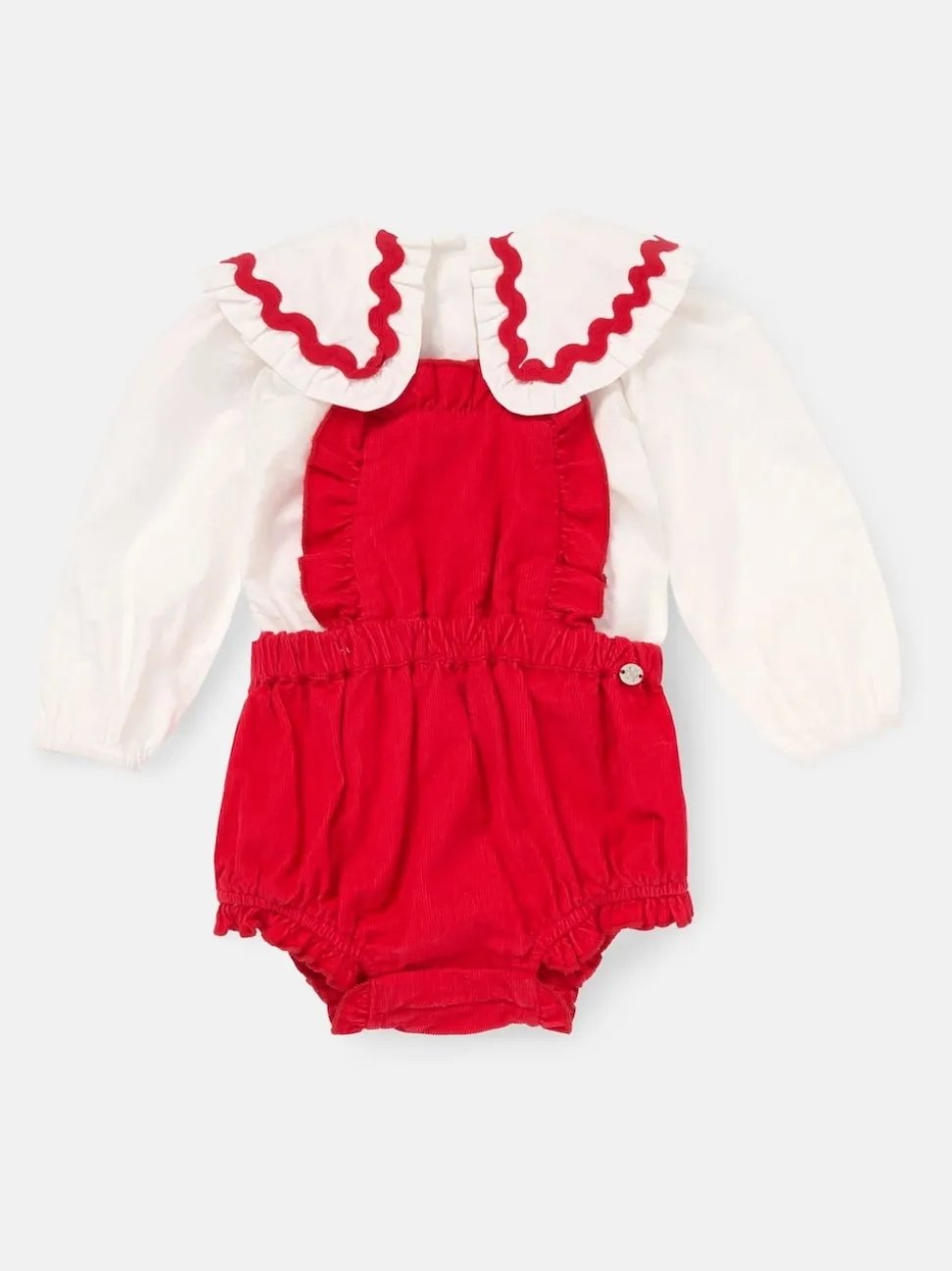 Angel & Rocket Red Dolly Red Romper And White Rompersuit
