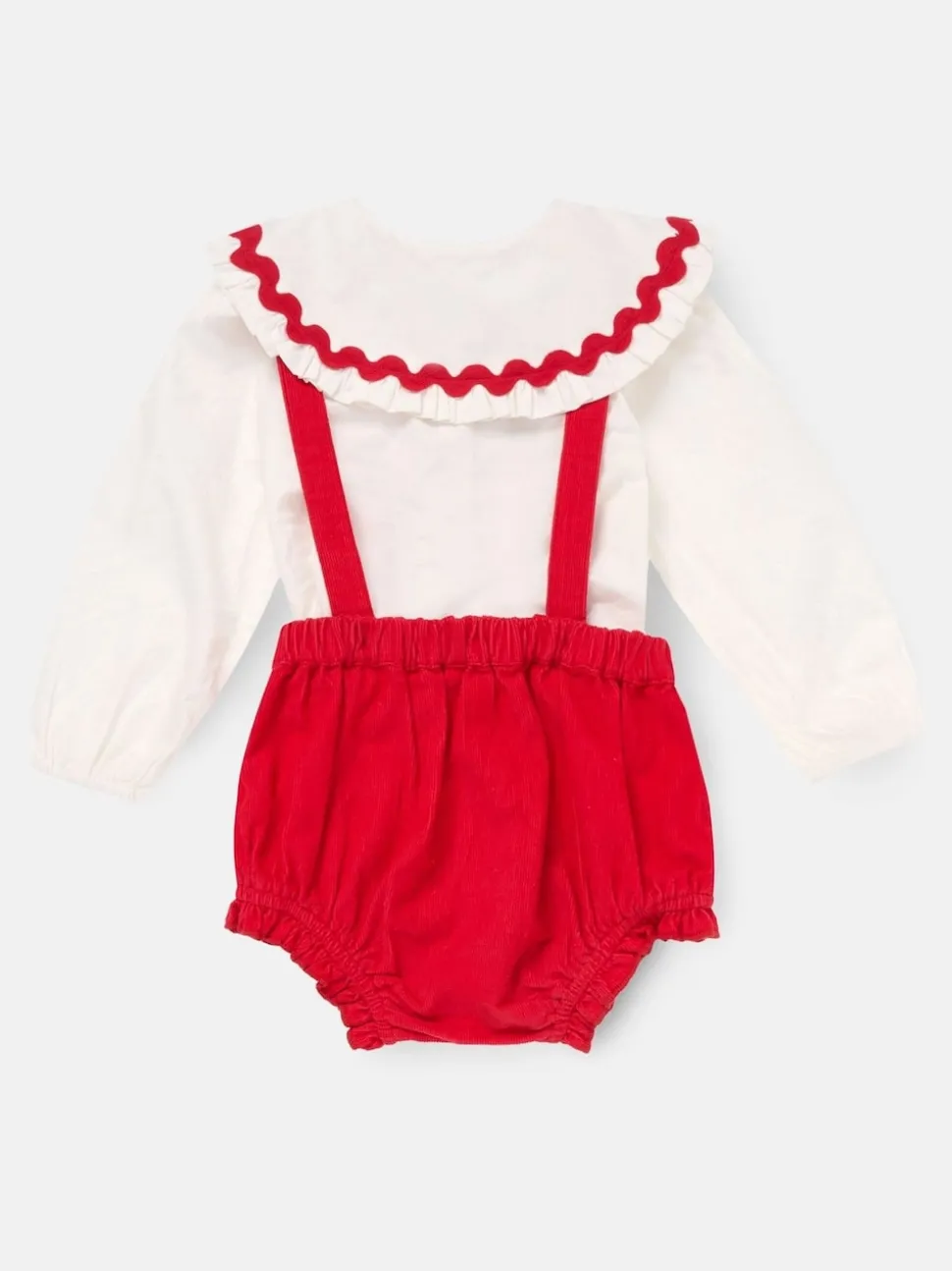 Angel & Rocket Red Dolly Red Romper And White Rompersuit