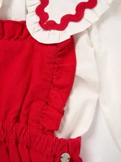 Angel & Rocket Red Dolly Red Romper And White Rompersuit