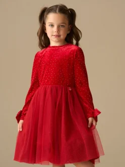 Angel & Rocket Red Elsie Velvet Tulle Dress