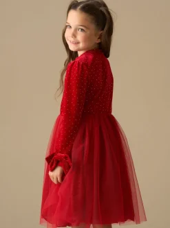 Angel & Rocket Red Elsie Velvet Tulle Dress