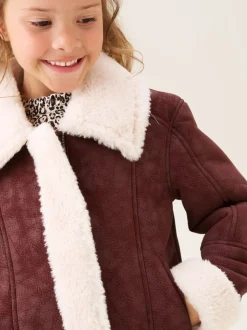 Angel & Rocket Red Halle Faux Leather Fur Jacket