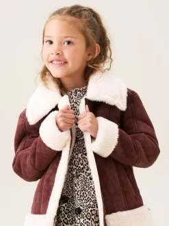 Angel & Rocket Red Halle Faux Leather Fur Jacket