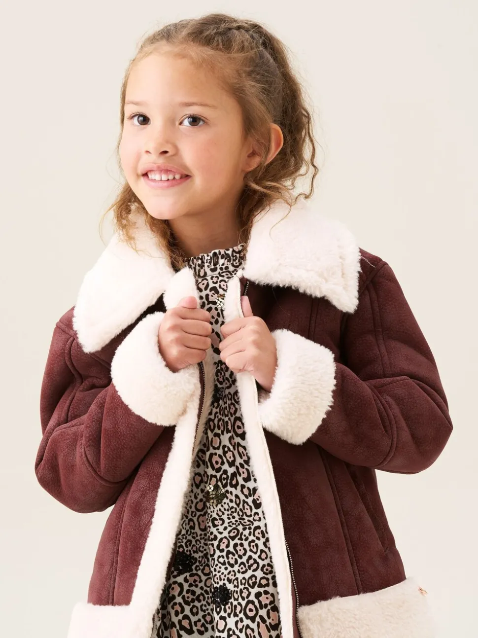 Angel & Rocket Red Halle Faux Leather Fur Jacket