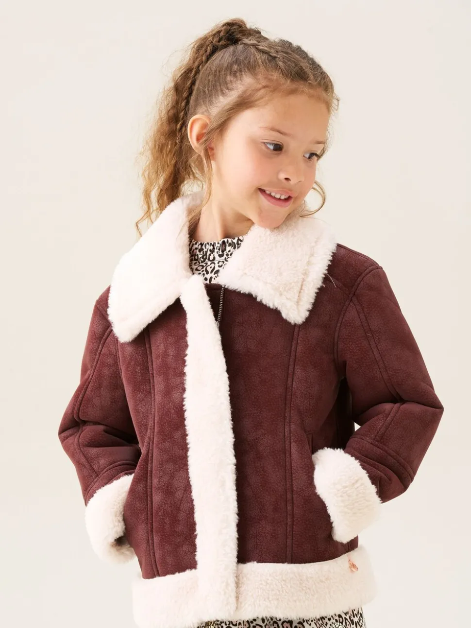 Angel & Rocket Red Halle Faux Leather Fur Jacket