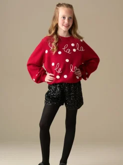 Angel & Rocket Red Holly Fa La La La Jumper