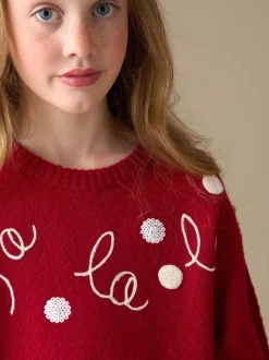 Angel & Rocket Red Holly Fa La La La Jumper