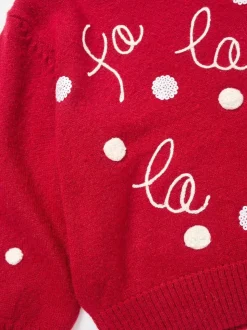 Angel & Rocket Red Holly Fa La La La Jumper