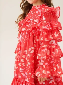 Angel & Rocket Red Imogen Leopard Print Frill Dress