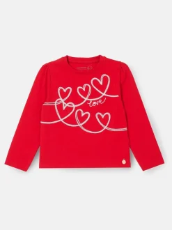 Angel & Rocket Red Noelle Sequin Heart Long Sleeve Top