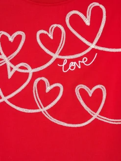 Angel & Rocket Red Noelle Sequin Heart Long Sleeve Top