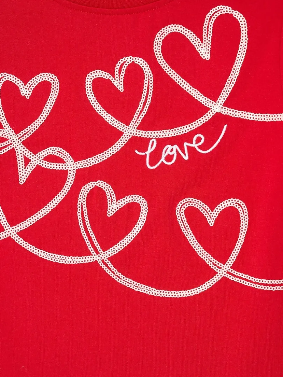 Angel & Rocket Red Noelle Sequin Heart Long Sleeve Top