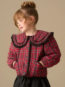 Angel & Rocket Red Paloma Red Check Collar Jacket