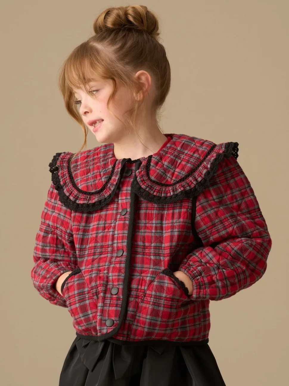 Angel & Rocket Red Paloma Red Check Collar Jacket