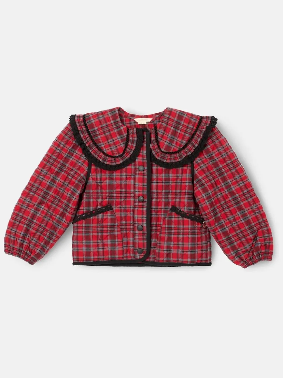 Angel & Rocket Red Paloma Red Check Collar Jacket