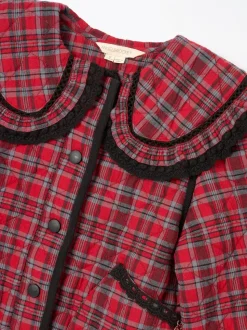 Angel & Rocket Red Paloma Red Check Collar Jacket