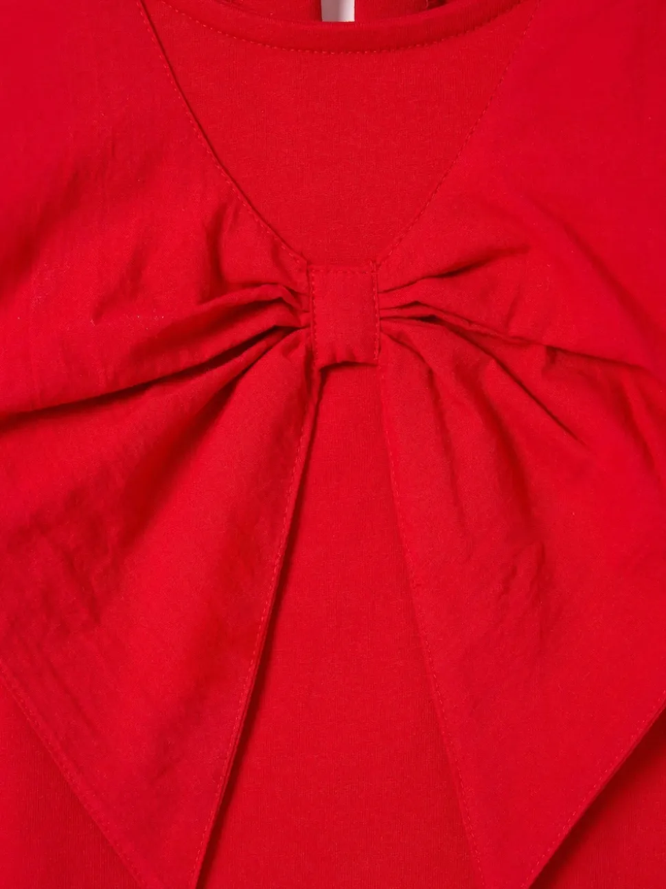 Angel & Rocket Red Tilly Woven Collar Puff Sleeve Top