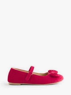 Angel & Rocket Red Velvet Bow Shoes