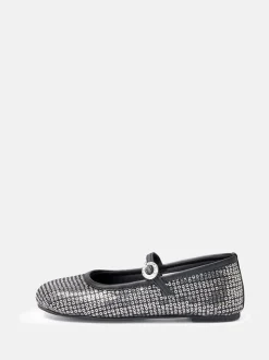 Angel & Rocket Silver Double Buckle Pumps