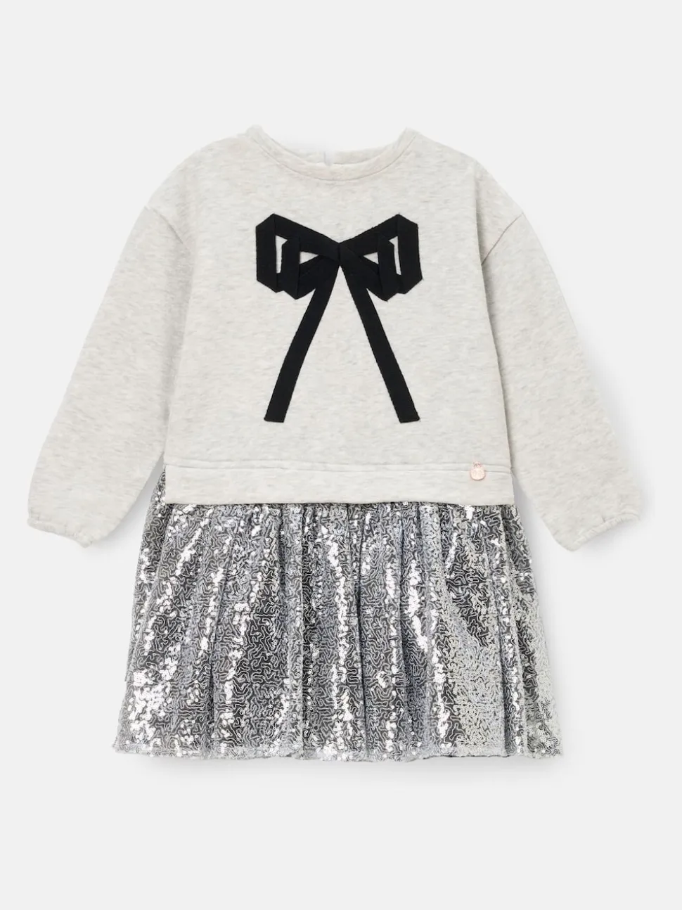 Angel & Rocket Silver Ella Sequin Skirt Sweat Dress