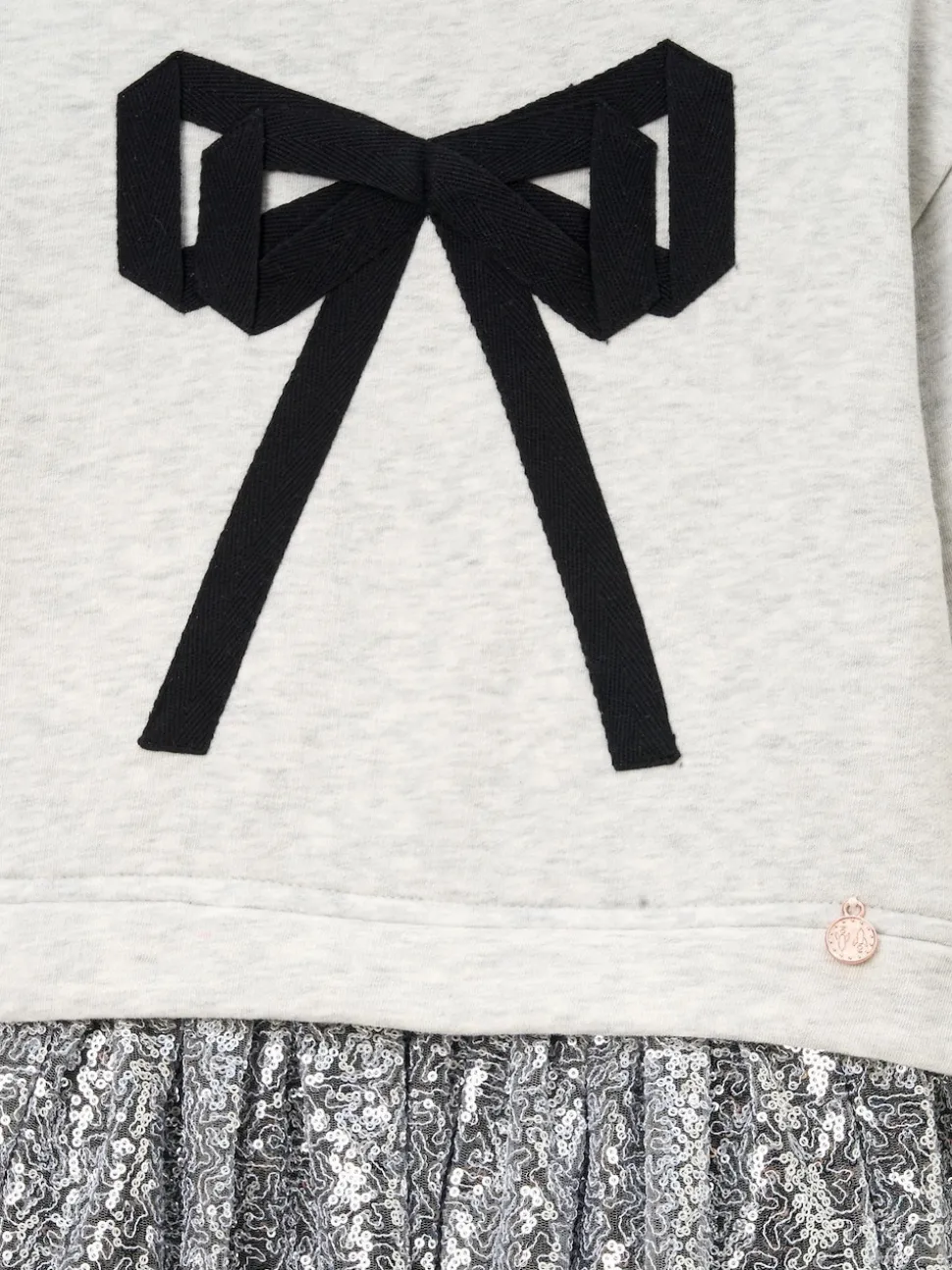 Angel & Rocket Silver Ella Sequin Skirt Sweat Dress