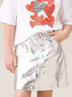 Angel & Rocket Silver Mallory Mini Skirt