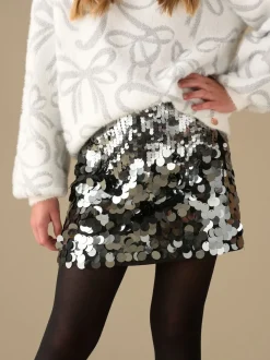 Angel & Rocket Silver Natalia Disco A Line Skirt
