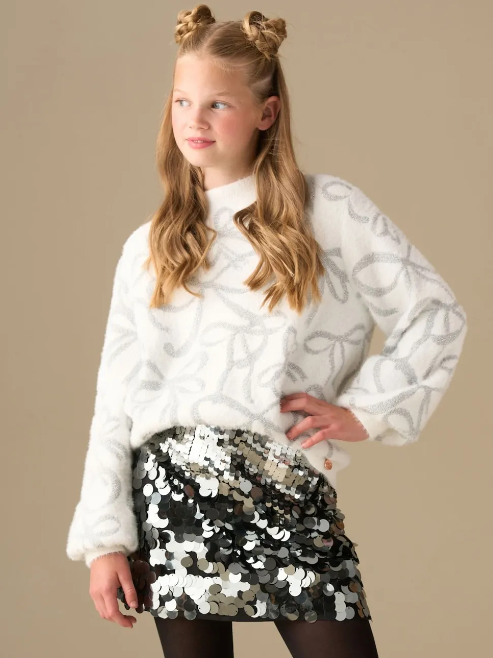 Angel & Rocket Silver Natalia Disco A Line Skirt